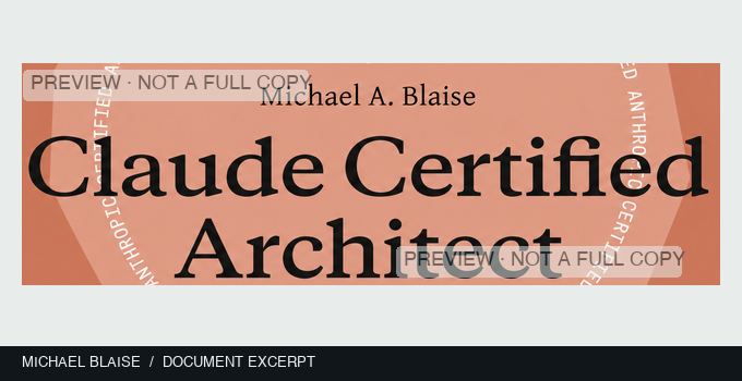 Claude Certified Architect certificate excerpt; certificate number and verification code excluded.
